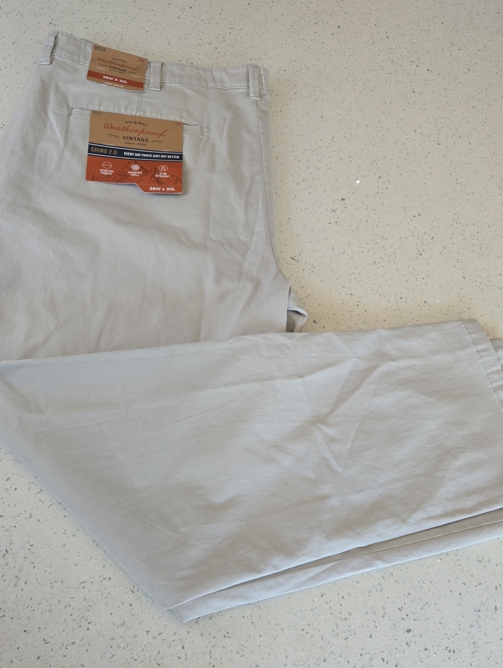 Weatherproof Men’s Chino Pants in Light Gray